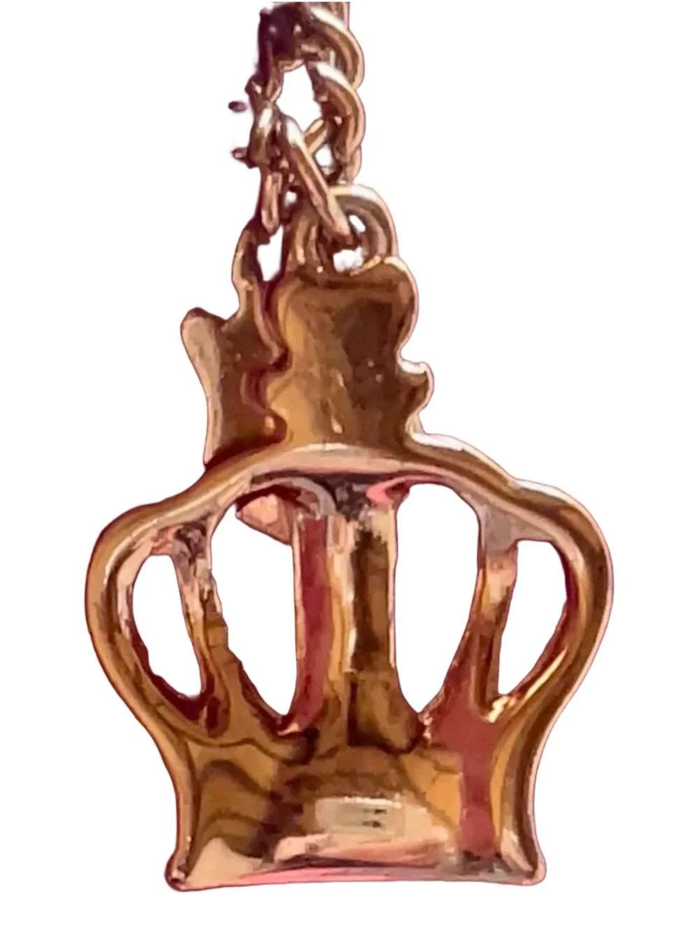 SALE Vintage Juicy Couture Y2K rose gold-tone Crown Pendant Necklace